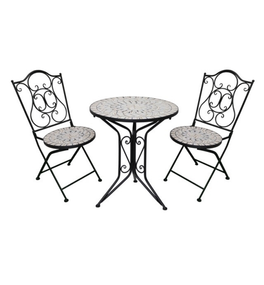 light grey bistro set